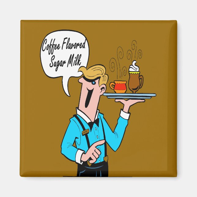 Kaffee Flavored Zucker Milch Magnet (Vorne)
