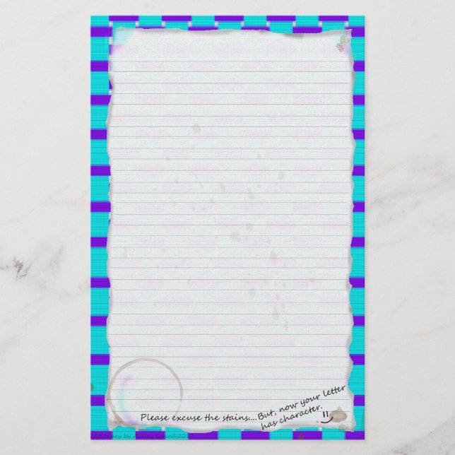 Kaffee-Flecke Briefpapier (Vorderseite)