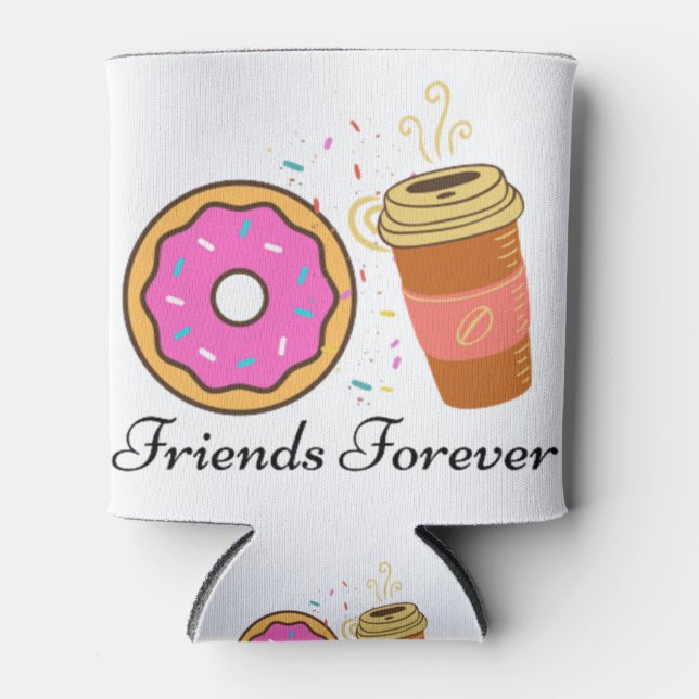 Kaffee-Freunde für immer Dosenkühler (Vorderseite)
