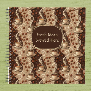 Kaffee Frische Ideen Brauen hier Vintag Look Café Notizbuch