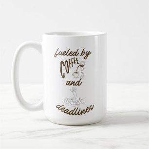 Kaffee & Fristen Süßer Bürohumor Kaffeetasse