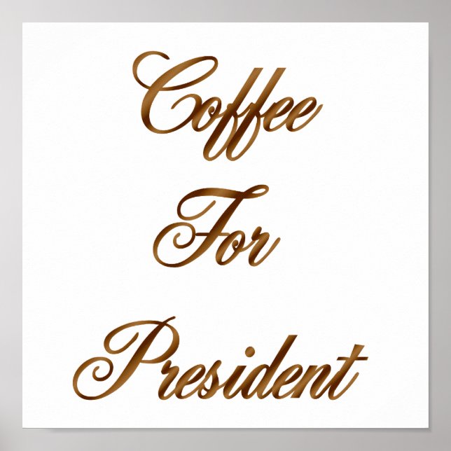 Kaffee für den Präsidenten Poster (Vorne)