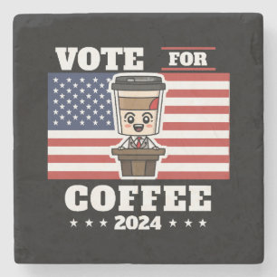 Kaffee für den Präsidenten, wähle Kaffee Steinuntersetzer