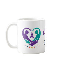 Kaffee für psychische Gesundheit mit violettem Ban