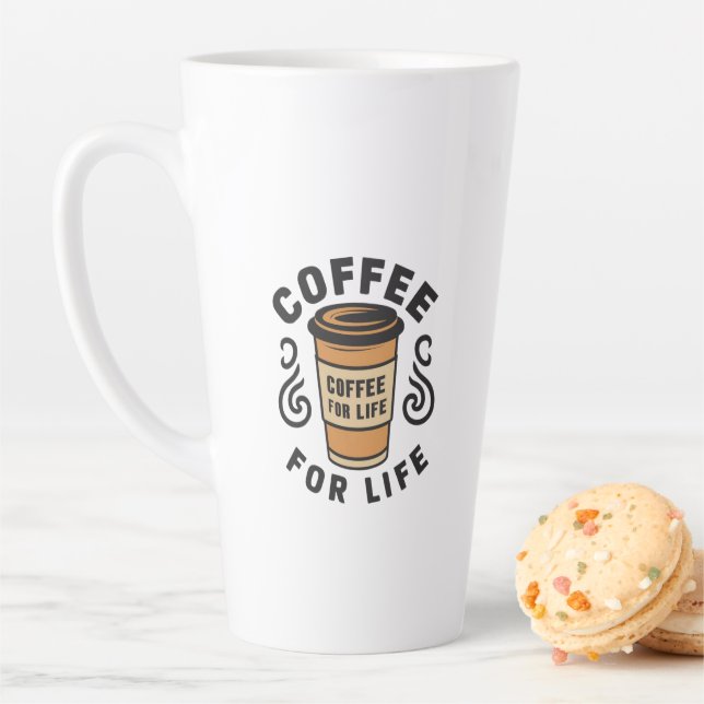 Kaffee fürs Leben - Die Liebe zum Kaffee mit Milchtasse (Beispiel)