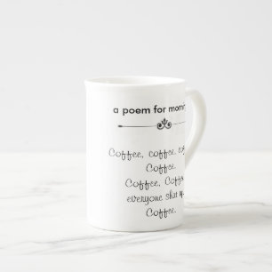 Kaffee-Gedicht-Tasse Prozellantasse
