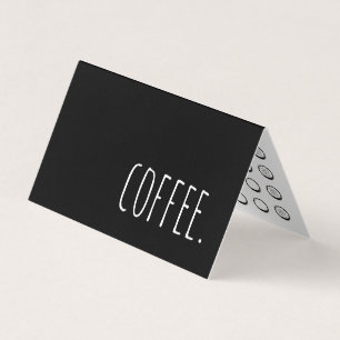 Kaffee gefaltete LoyalitätsLochkarte Visitenkarten