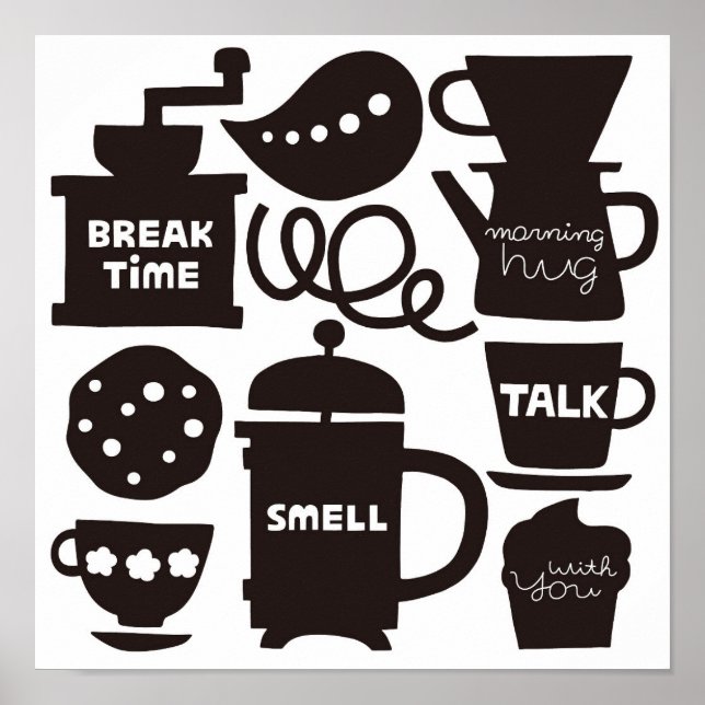 KAFFEE gelassen Poster (Vorne)