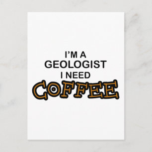 Kaffee - Geologe Postkarte