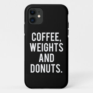 Kaffee, Gewichte und Donuts - Funny Novelty Gym Case-Mate iPhone Hülle