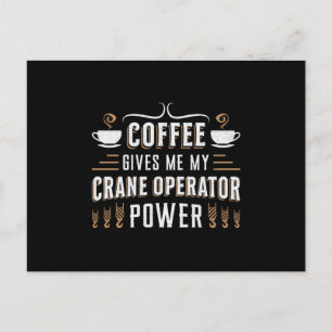 Kaffee gibt mir den Power meines Krans Postkarte