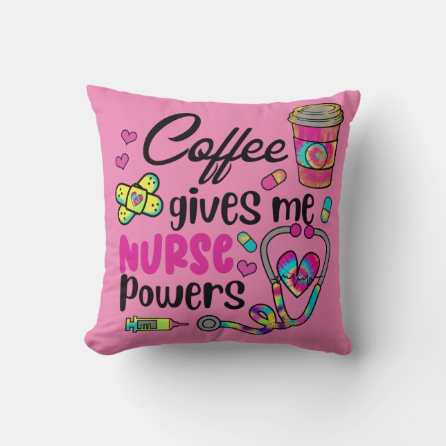 Kaffee gibt mir die Power Kissen (Vorderseite)