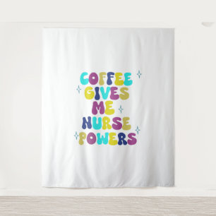 Kaffee gibt mir die Power Wandteppich