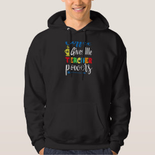 Kaffee gibt mir Lehrerkräfte Regenbogen Heißer Bec Hoodie