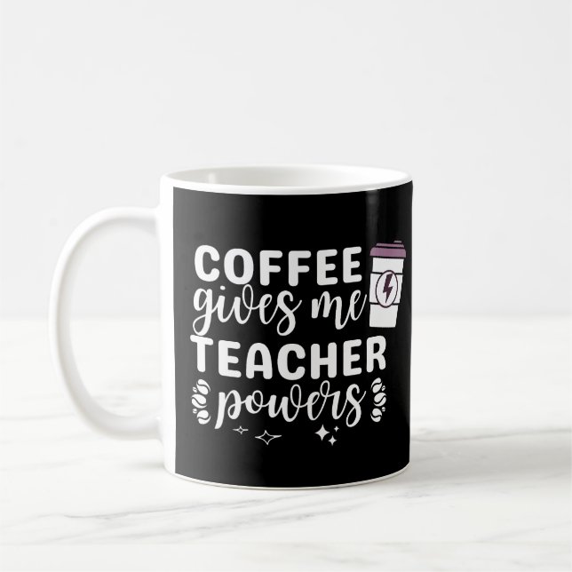 Kaffee gibt mir Power Kaffeetasse (Links)