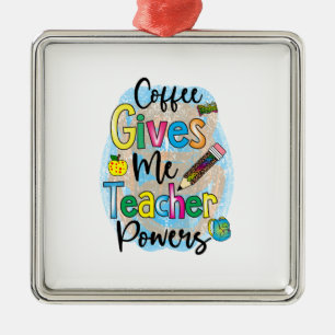Kaffee gibt mir Power Ornament Aus Metall