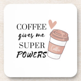 Kaffee gibt mir super Power Getränkeuntersetzer