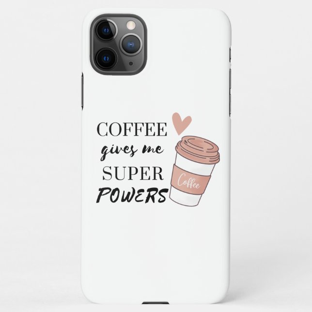 Kaffee gibt mir super Power iPhone Hülle (Rückseite)