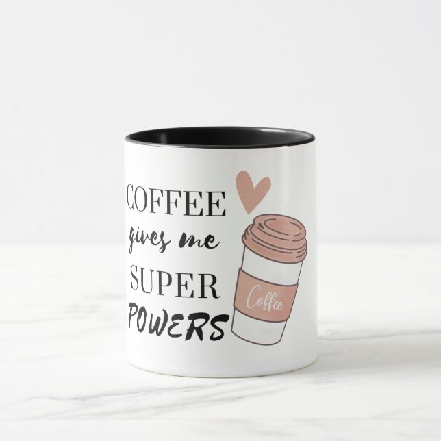 Kaffee gibt mir super Power Zwei-Tone-Co Tasse (Zentrum)
