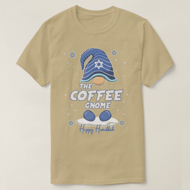Kaffee Gnome Funny Hanukkah Familie Matching T-Shirt (Design vorne)