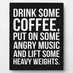 Kaffee, graue Musik, Schweres Gewicht - Funny Work Fotoplatte
