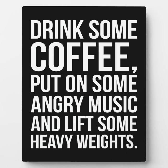 Kaffee, graue Musik, Schweres Gewicht - Funny Work Fotoplatte (Vorderseite)
