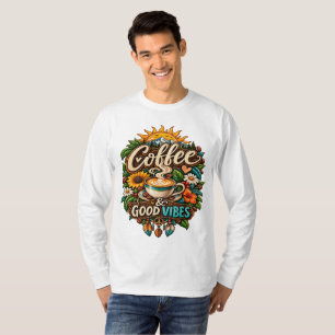 Kaffee & Gute Vibes – Boho-Kaffee-Liebhaber Botani T-Shirt
