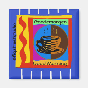 Kaffee, Guten Morgen, Text bearbeiten Magnet