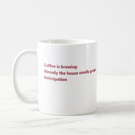 Kaffee Haiku Gedicht Minimal Burgundy Kaffeetasse