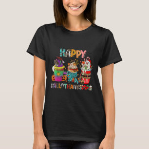 Kaffee Halloween Erntedank Weihnachtsfeier Happy H T-Shirt