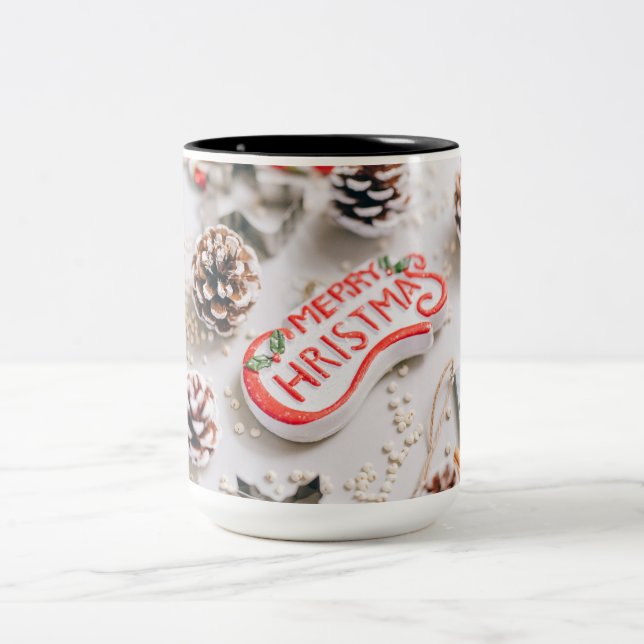 Kaffee, heißer Kakao Zweifarbige Tasse (Mittel)