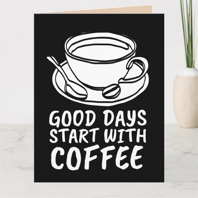 KAFFEE HELLO GREETING CARDS CARD KARTE (Vorderseite)