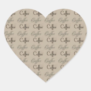 Kaffee Herz-Aufkleber
