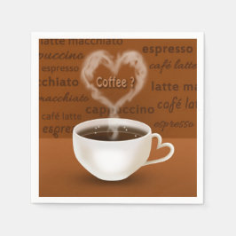 Kaffee? Herz-Shaped Smoke Serviette