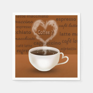Kaffee? Herz-Shaped Smoke Serviette