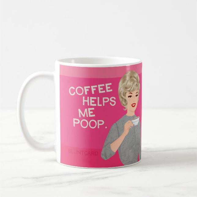 Kaffee hilft mir kacken kaffeetasse (Links)