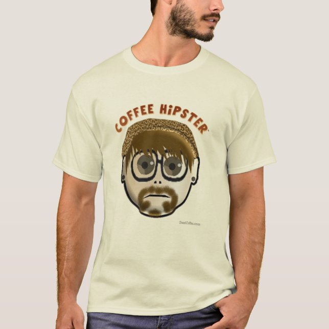 Kaffee Hipster - Shirt (Vorderseite)