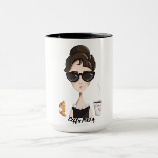 Kaffee-hübsche Perlen und Kaffee-Tasse Tasse