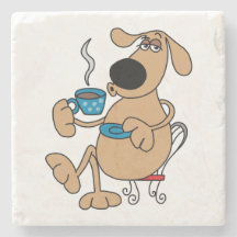 Kaffee Hund Marble Stone Untersetzer