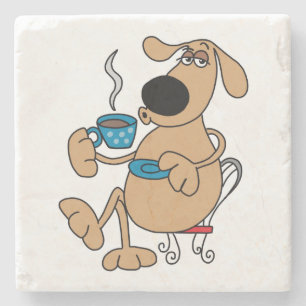 Kaffee Hund Marmor Stein Untersetzer