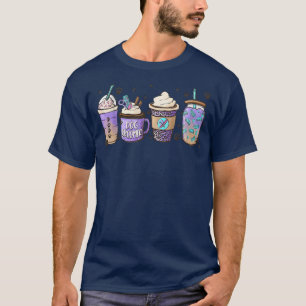 Kaffee Hund Pflegestation Pfleger Latte Leopard T-Shirt