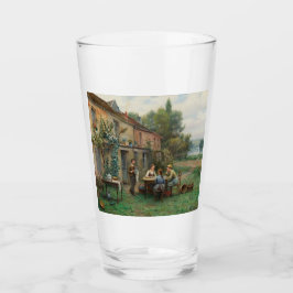 Kaffee im Garten trinken (Französische Landschaft) Glas