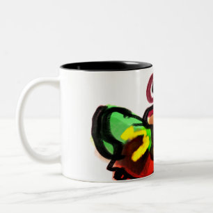 Kaffee im Herbst Zweifarbige Tasse