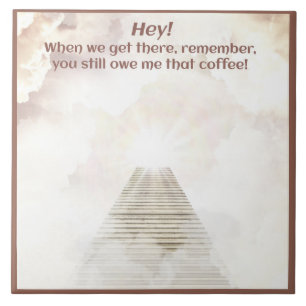 Kaffee im Himmel Fliese