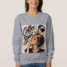 Kaffee im Kopf Damen Kaffee-Liebhaber T-Shirt