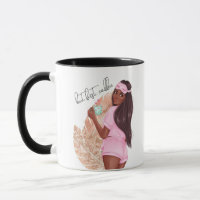 Kaffee Imitate Glitzer Girl Rotes Haar Braun Rosa