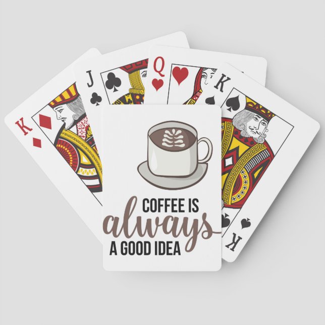 Kaffee Immer Eine Gute Idee Spielkarten (Rückseite)