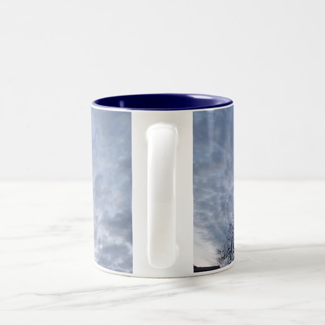 Kaffee in den Wolken Zweifarbige Tasse (Henkel)