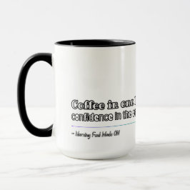 Kaffee in der einen Hand Vertrauen in die andere Tasse