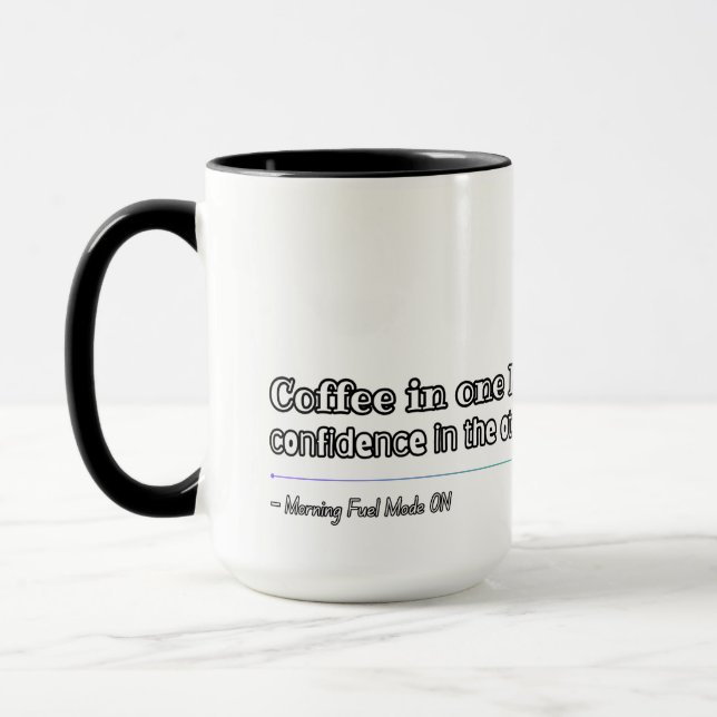 Kaffee in der einen Hand Vertrauen in die andere Tasse (Links)